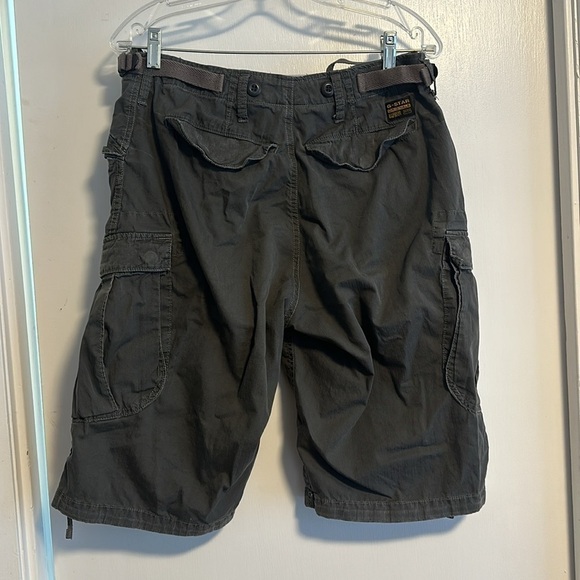 GUC: Vintage G-Star Raw Cargo shorts Men  XL (fits like M), built in waist adj - Picture 9 of 14